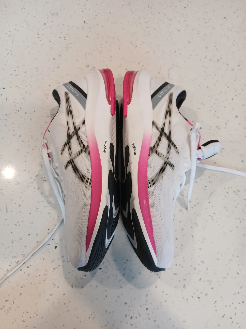 Asics Womens Size 9.5 Gel-Pulse 13 Running Shoes White Pink 1012B035 Mesh